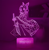 3D Illuminated Art - Demon Slayer - Shinobu Kocho 3D Illusion LED Night Light 16 Colors