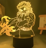 3D Illuminated Art - Demon Slayer - Kyojuro Rengoku 3D Illusion LED Night Light 16 Colors