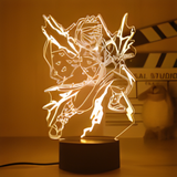 3D Illuminated Art - Demon Slayer: Kimetsu no Yaiba - Zenitsu Agatsuma 3D Illusion LED Night Light 16 Colors #2408
