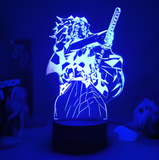 3D Illuminated Art - Demon Slayer: Kimetsu no Yaiba - Kokushibo 3D Illusion LED Night Light 16 Colors