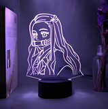 3D Illuminated Art - Demon Slayer - Nezuko Kamado 3D Illusion LED Night Light 16 Colors