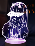 3D Illuminated Art - Darling in the Franxx - Zero Two (Eyes Covered) 3D Illusion LED Night Light 16 Colors