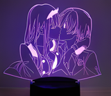 3D Illuminated Art - DARLING in the FRANXX - Hiro and Zero Two Kissing 3D Illusion LED Night Light 16 Colors