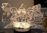 3D Illuminated Art - One Piece - Straw Hat Pirates group photo 3D Illusion LED Night Light 16 Colors