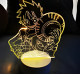 3D Illuminated Art - One Piece - Luffy holding hat 3D Illusion LED Night Light 16 Colors