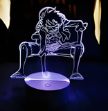 3D Illuminated Art - One Piece - Luffy (smashing/hitting the floor) 3D Illusion LED Night Light 16 Colors