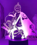 3D Illuminated Art - One Piece - Roronoa Zoro 3D Illusion LED Night Light 16 Colors #2630