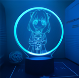 3D Illuminated Art - Spy x Family - Anya Forger holding Bondman plush 3D Illusion LED Night Light 16 Colors