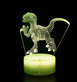 3D Illuminated Art - Tyrannosaurus Rex 3D Illusion LED Night Light 16 Colors #2809