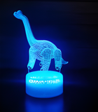 3D Illuminated Art - Brachiosaurus 3D Illusion LED Night Light 16 Colors #2810