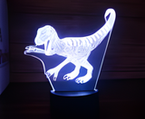 3D Illuminated Art - Dinosaur 3D Illusion LED Night Light 16 Colors #2811