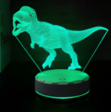 3D Illuminated Art - Tyrannosaurus Rex 3D Illusion LED Night Light 16 Colors #2816