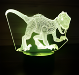 3D Illuminated Art - Dinosaur 3D Illusion LED Night Light 16 Colors #2817