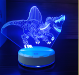 3D Illuminated Art - Spinosaurus 3D Illusion LED Night Light 16 Colors #2818