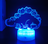 3D Illuminated Art - Stegosaurus 3D Illusion LED Night Light 16 Colors