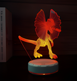 3D Illuminated Art - Dilophosaurus 3D Illusion LED Night Light 16 Colors