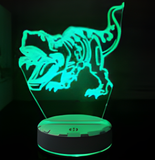 3D Illuminated Art - Dinosaur 3D Illusion LED Night Light 16 Colors #2829