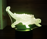 3D Illuminated Art - Ankylosaurus 3D Illusion LED Night Light 16 Colors