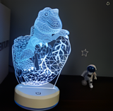 3D Illuminated Art - T-Rex breaking out of egg 3D Illusion LED Night Light 16 Colors