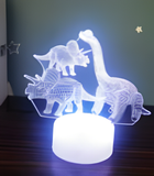3D Illuminated Art - Dinosaurs 3D Illusion LED Night Light 16 Colors