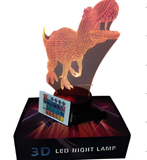 3D Illuminated Art - Dinosaur 3D Illusion LED Night Light 16 Colors #2838