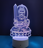 3D Illuminated Art - Fudo Myoo / Acala 3D Illusion LED Night Light 16 Colors