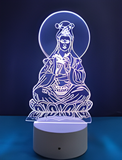 3D Illuminated Art - Guan Yin Bodhisattva 3D Illusion LED Night Light 16 Colors
