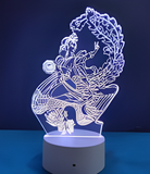 3D Illuminated Art - Generic (Chinese Mythology) - Jiutian Xuannü / Dark Lady of the Nine Heavens 3D Illusion LED Night Light 16 Colors