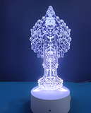 3D Illuminated Art - Thousand-Hand Guanyin (Avalokiteshvara) 3D Illusion LED Night Light 16 Colors