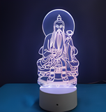 3D Illuminated Art - Taoist Deities - Lingbao Tianzun 3D Illusion LED Night Light 16 Colors