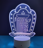 3D Illuminated Art - Buddhism - Kalachakra Ten-Fold Powerful One 3D Illusion LED Night Light 16 Colors