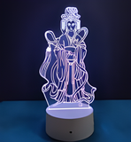 3D Illuminated Art - Chinese Mythology/Folk Religion - Grandma of Mount Tai (Bixia Yuanjun) 3D Illusion LED Night Light 16 Colors
