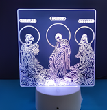 3D Illuminated Art - Buddhist Icons - The Three Sages of the Western Pure Land 3D Illusion LED Night Light 16 Colors