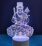 3D Illuminated Art - Akasagarbha Bodhisattva 3D Illusion LED Night Light 16 Colors