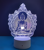 3D Illuminated Art - Medicine Buddha 3D Illusion LED Night Light 16 Colors