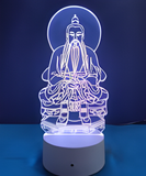 3D Illuminated Art - Taoism - Yuanshi Tianzun 3D Illusion LED Night Light 16 Colors