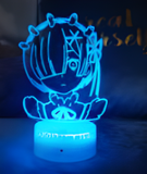 3D Illuminated Art - Re:Zero - Starting Life in Another World - Rem 3D Illusion LED Night Light 16 Colors #2901