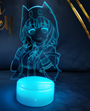 3D Illuminated Art - Re:Zero - Starting Life in Another World - Rem (Pointy Ears/Hood Variant) 3D Illusion LED Night Light 16 Colors