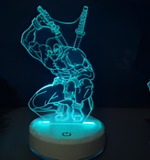 3D Illuminated Art - Marvel - Deadpool 3D Illusion LED Night Light 16 Colors #3010