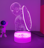 3D Illuminated Art - Marvel - Captain America 3D Illusion LED Night Light 16 Colors #3014