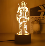 3D Illuminated Art - Marvel - Deadpool 3D Illusion LED Night Light 16 Colors #3024