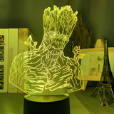 3D Illuminated Art - Marvel - Groot 3D Illusion LED Night Light 16 Colors #3026
