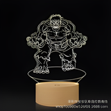 3D Illuminated Art - Marvel - Hulk 3D Illusion LED Night Light 16 Colors