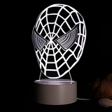 3D Illuminated Art - Marvel - Spider-Man mask 3D Illusion LED Night Light 16 Colors