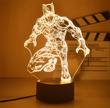 3D Illuminated Art - Marvel - Black Panther 3D Illusion LED Night Light 16 Colors