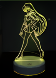 3D Illuminated Art - Sailor Moon - Sailor Venus 3D Illusion LED Night Light 16 Colors