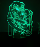 3D Illuminated Art - Sailor Moon - Sailor Moon and Tuxedo Mask embracing 3D Illusion LED Night Light 16 Colors