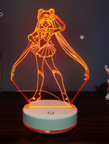 3D Illuminated Art - Sailor Moon - Sailor Moon 3D Illusion LED Night Light 16 Colors #3104