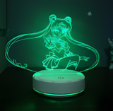 3D Illuminated Art - Sailor Moon - Sailor Moon (Usagi Tsukino) 3D Illusion LED Night Light 16 Colors #3107