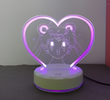 3D Illuminated Art - Sailor Moon - Sailor Moon (Usagi Tsukino) 3D Illusion LED Night Light 16 Colors #3108